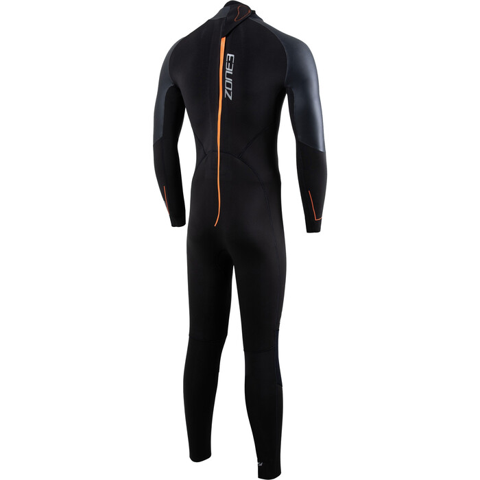 2024 Zone3 Mens Yulex Switch Back Zip Wetsuit WS24MFLMS101 - Black / Orange